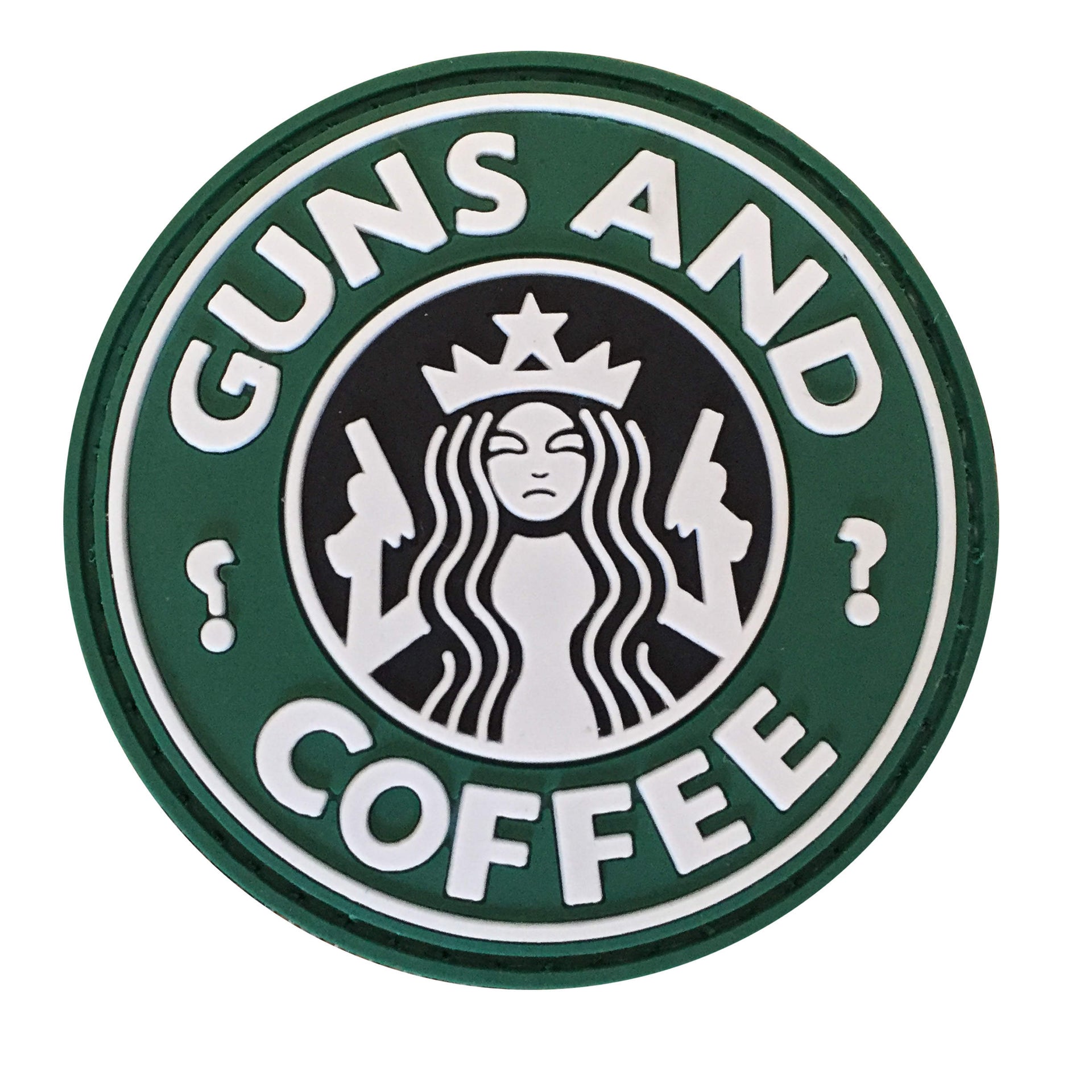 GUNS & COFFEE RUBBER PATCH - POLIZEISHOP24